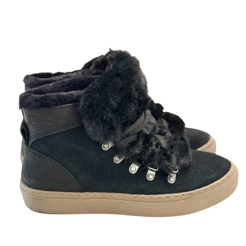 Cougar Women Waterproof Black Suede Fur Winter‎ Boots Size 6